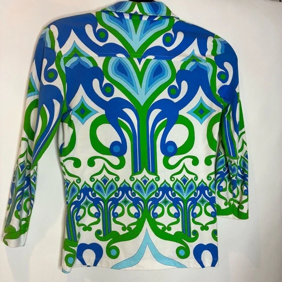 J. McLaughlin | Geometric Patterned Top - Picture 2 of 4